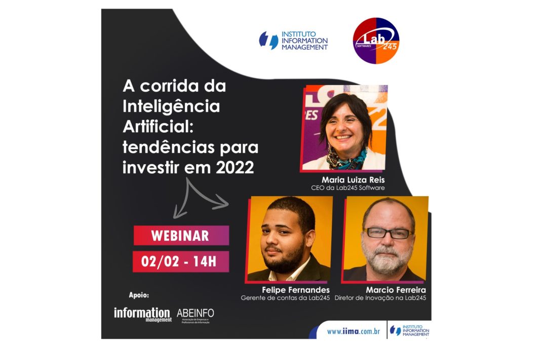 Acompanhe o webinar “A corrida da Inteligência Artificial: tendências para investir em 2022”